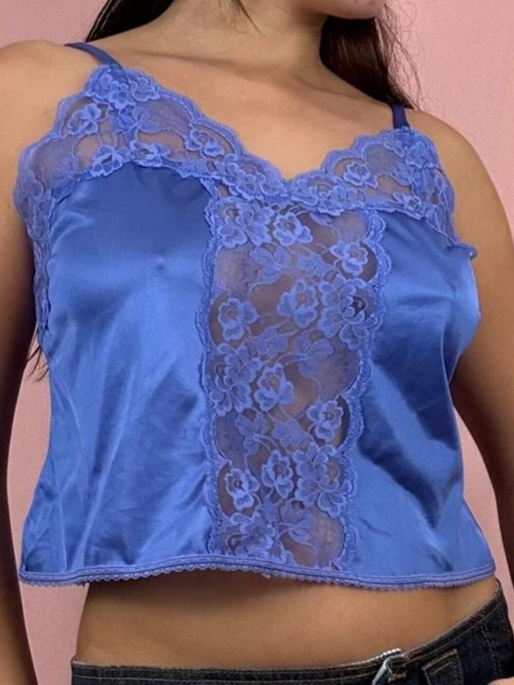 Vintage Blue Lace Top
